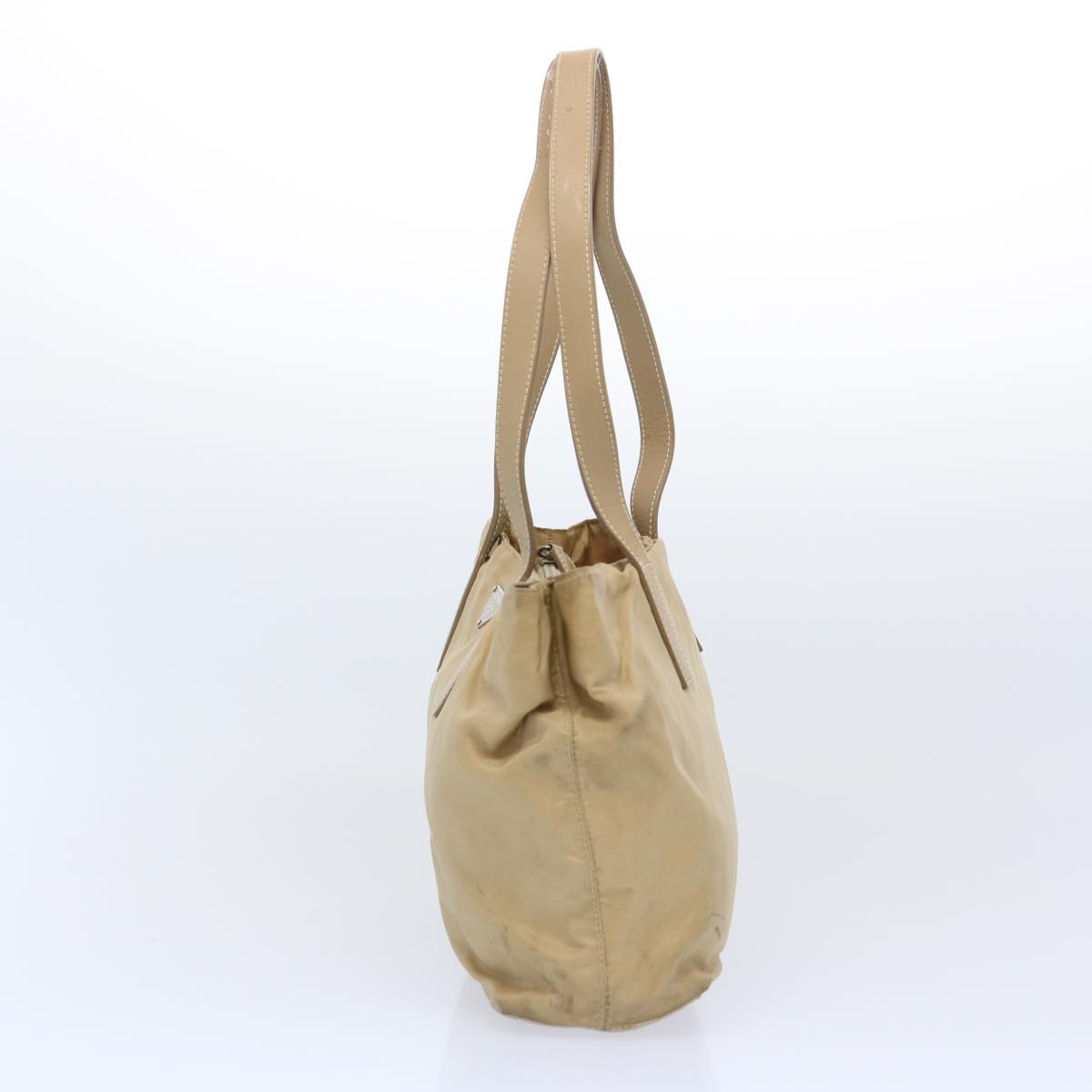 PRADA Tote Bag Nylon Beige bs11689