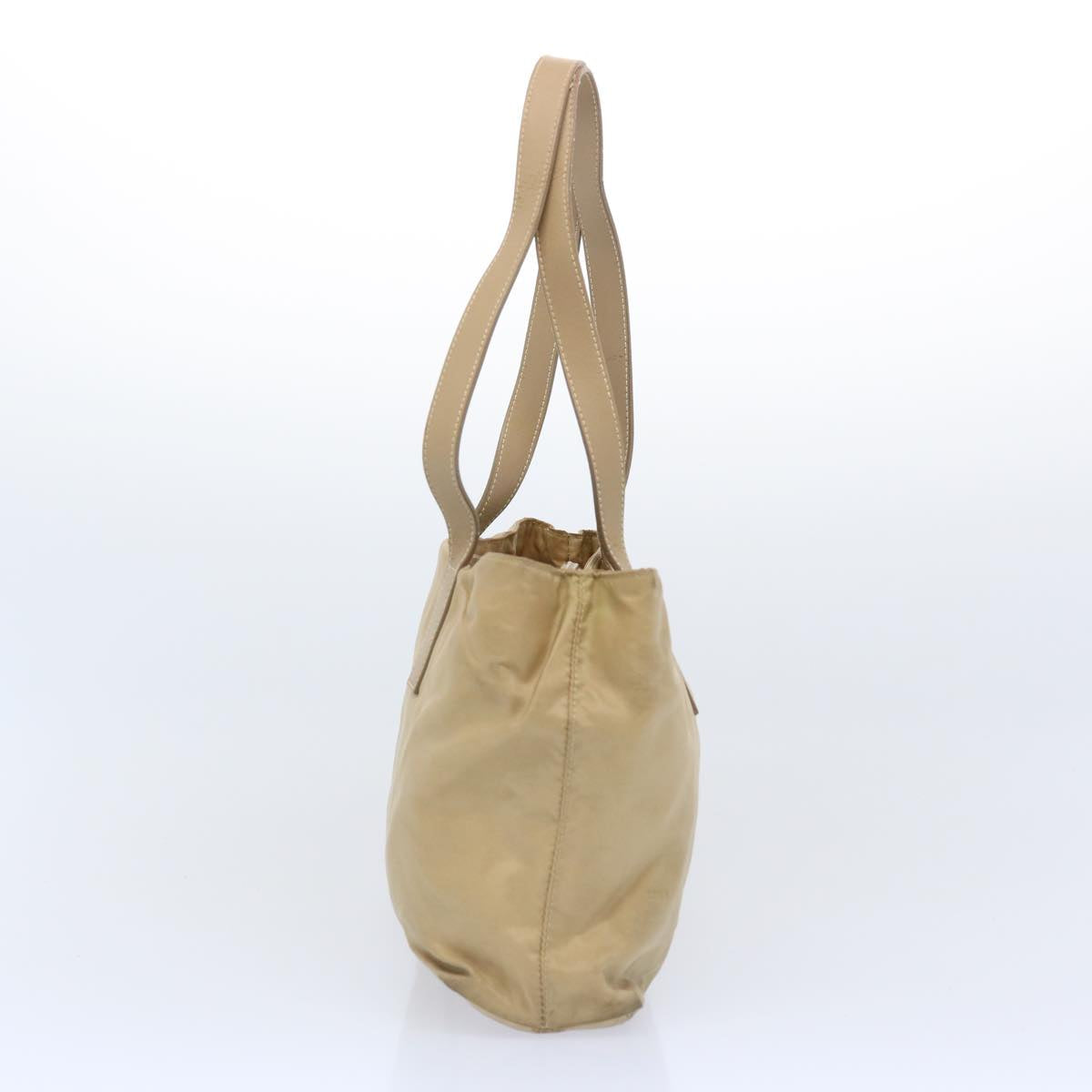 PRADA Tote Bag Nylon Beige bs11689