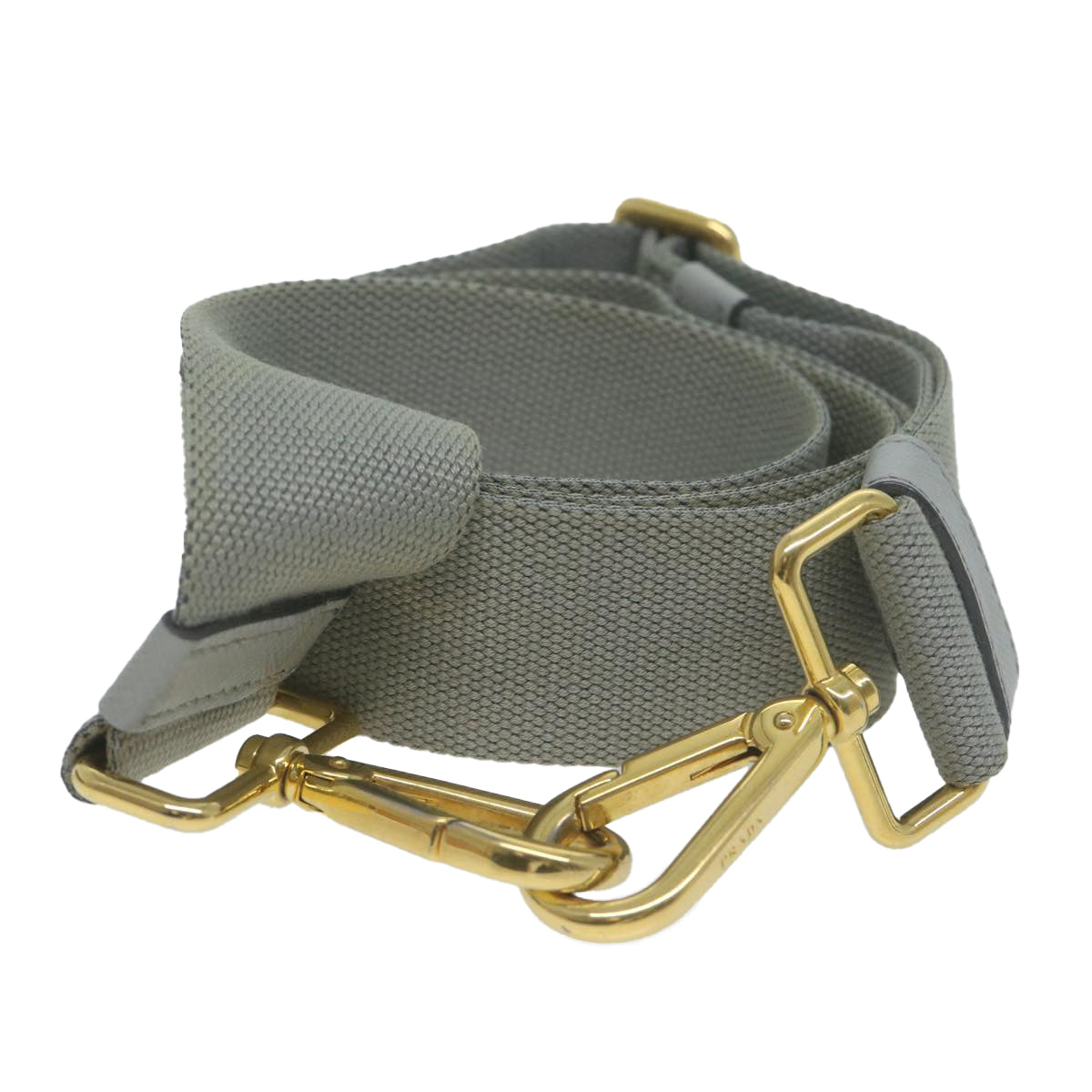 PRADA Adjustable Shoulder Strap Canvas 24.4""-42.9"" Gray bs11768