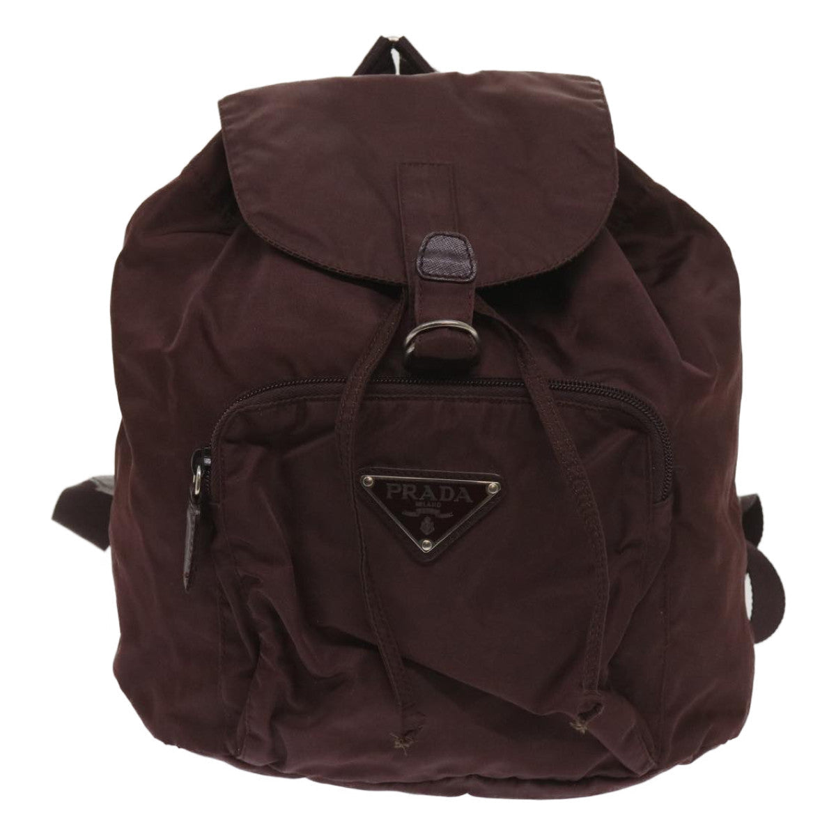 PRADA Backpack Nylon Wine Red bs11789