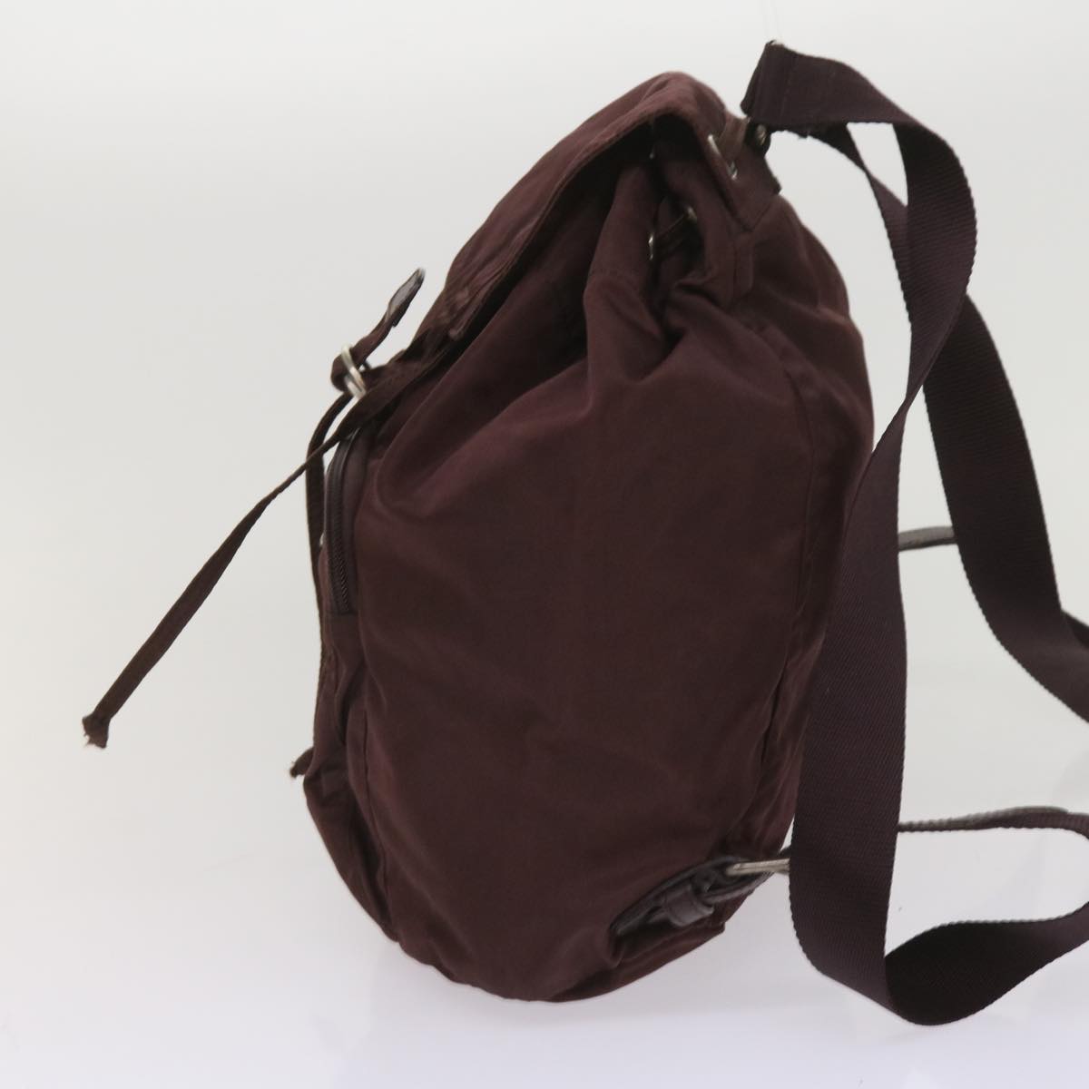 PRADA Backpack Nylon Wine Red bs11789