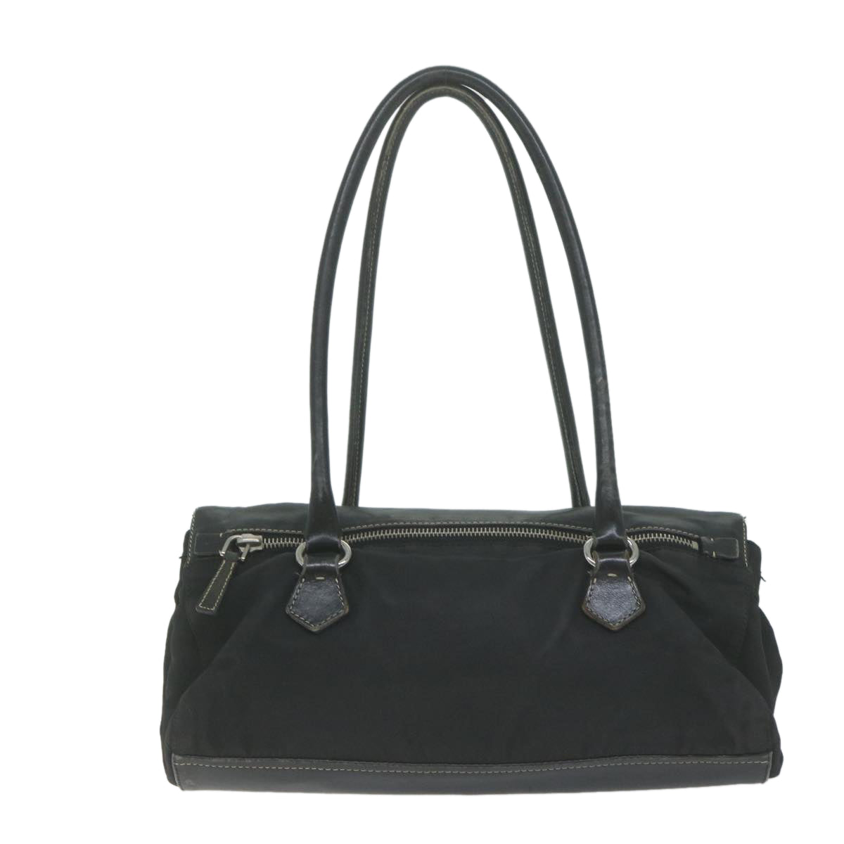 PRADA Shoulder Bag Nylon Leather Black bs11810