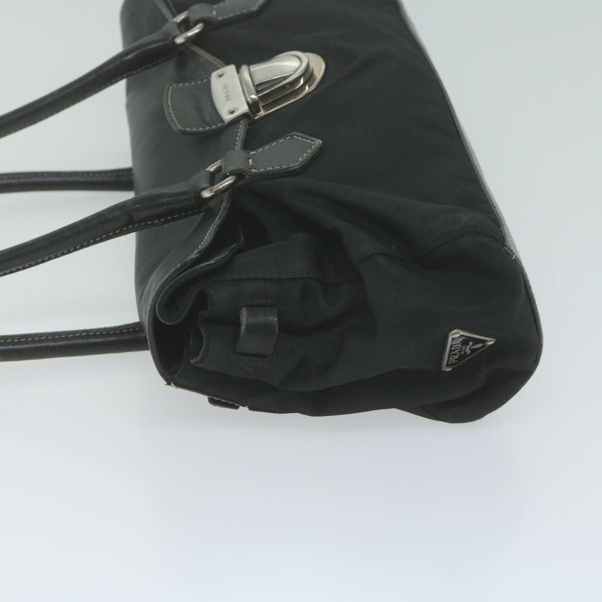 PRADA Shoulder Bag Nylon Leather Black bs11810
