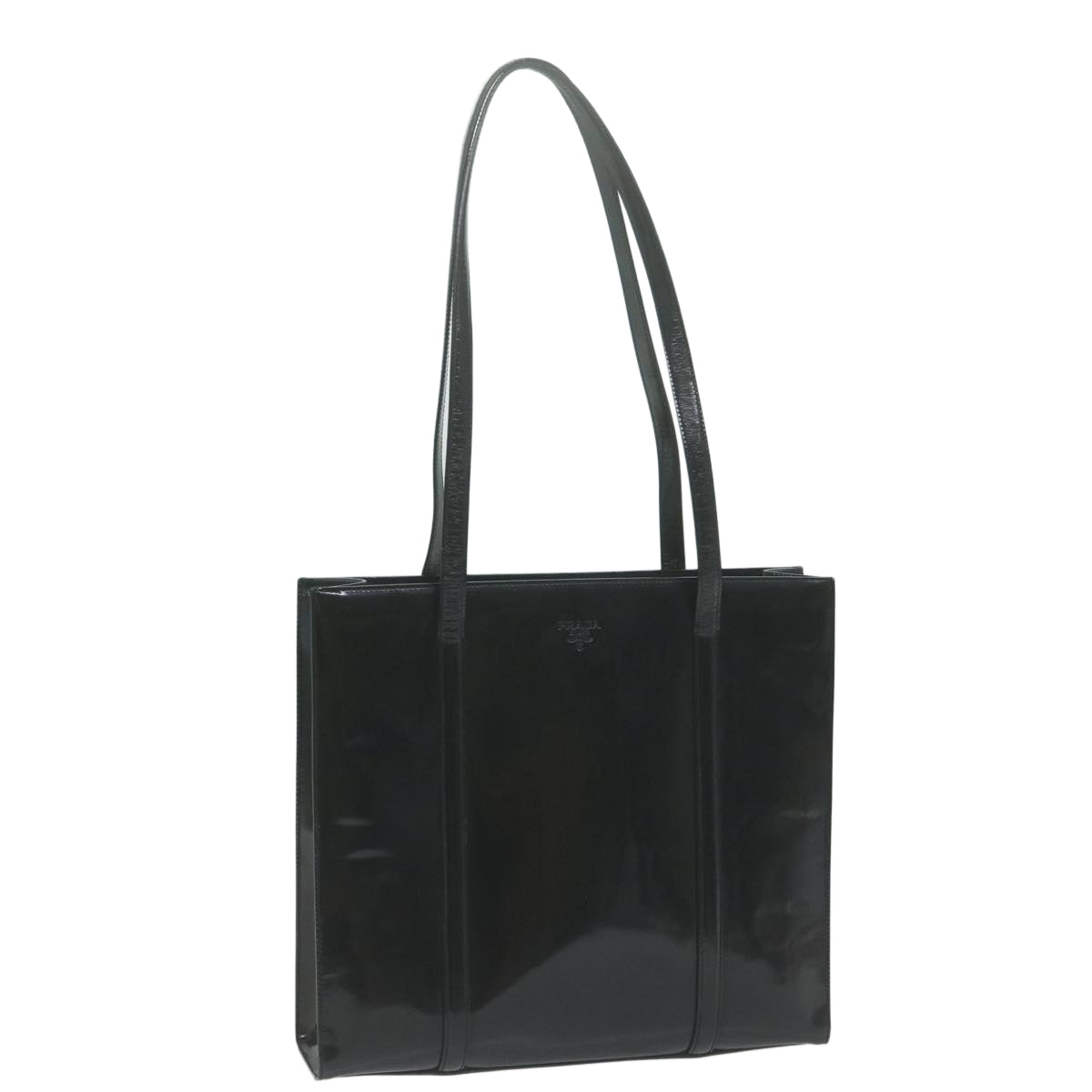PRADA Shoulder Bag Patent leather Black bs11846