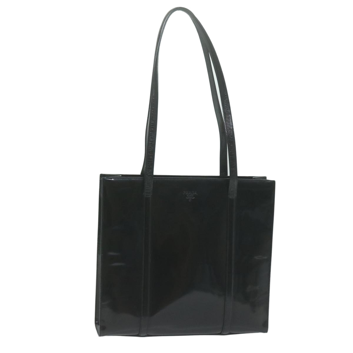 PRADA Shoulder Bag Patent leather Black bs11846