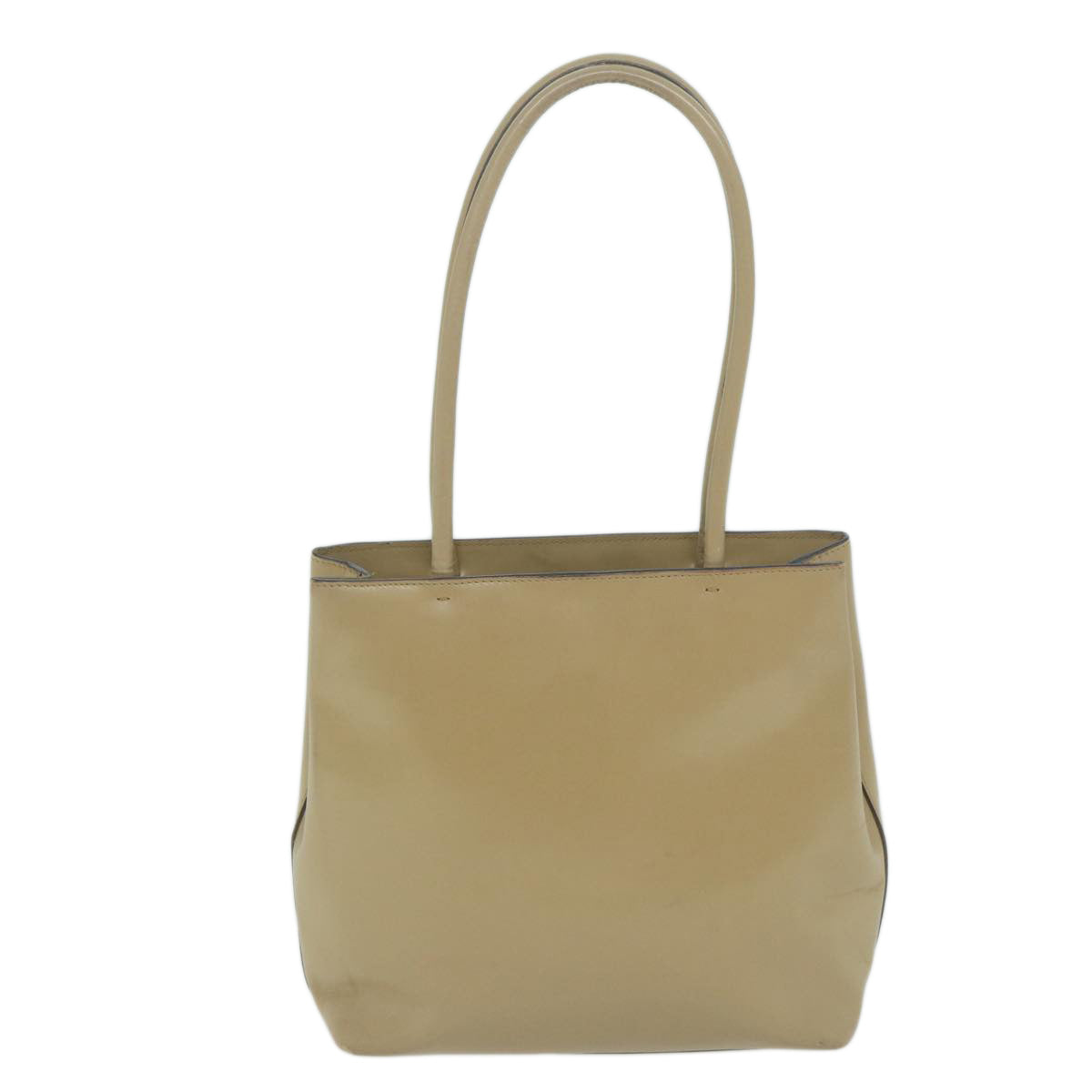 PRADA Shoulder Bag Leather Beige bs11849