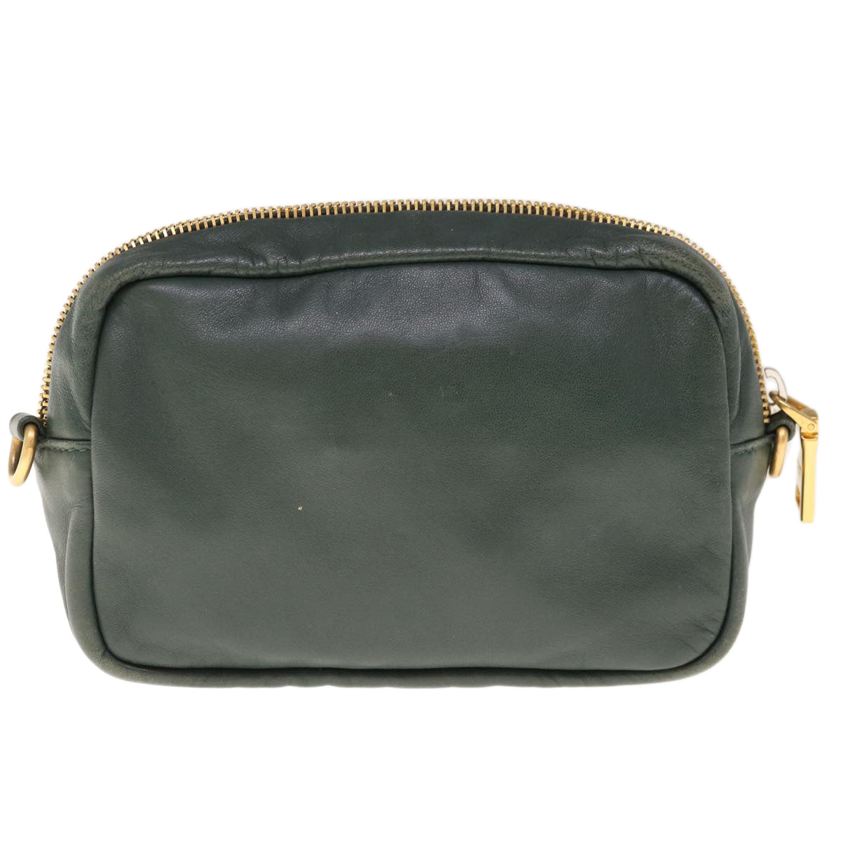 PRADA Shoulder Bag Leather Green bs11850
