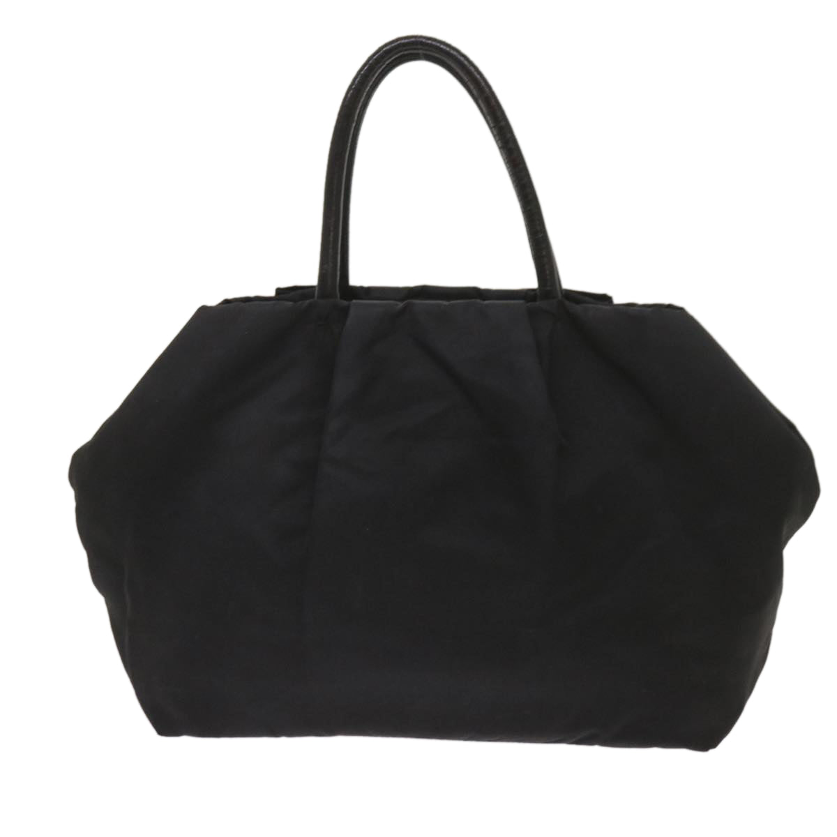 PRADA Ribbon Hand Bag Nylon Black bs11881