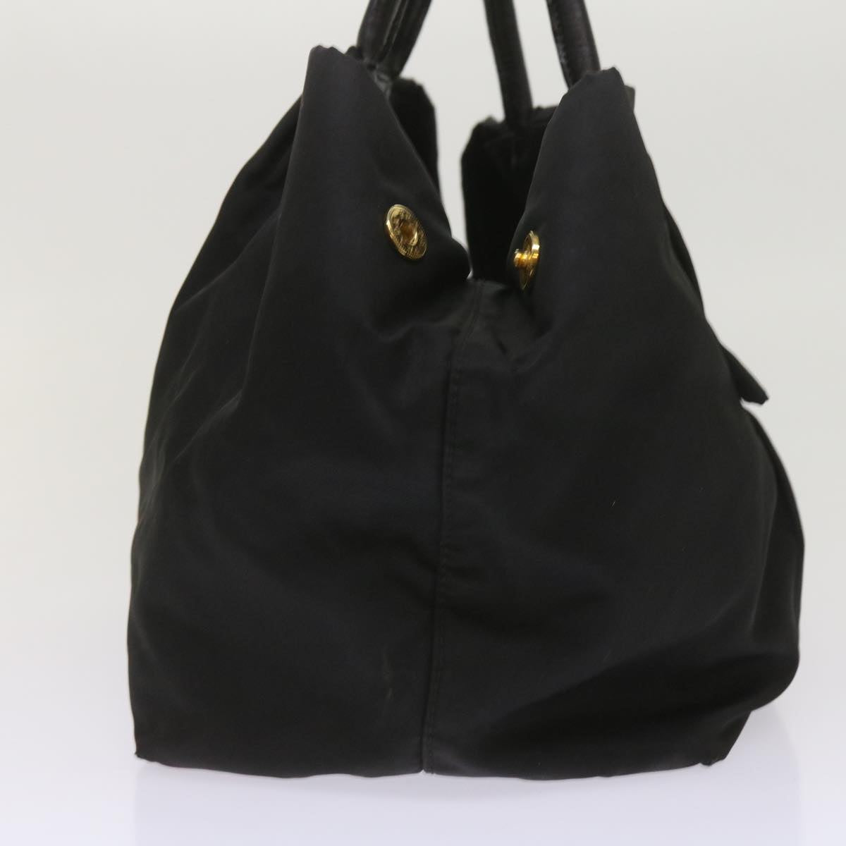 PRADA Ribbon Hand Bag Nylon Black bs11881