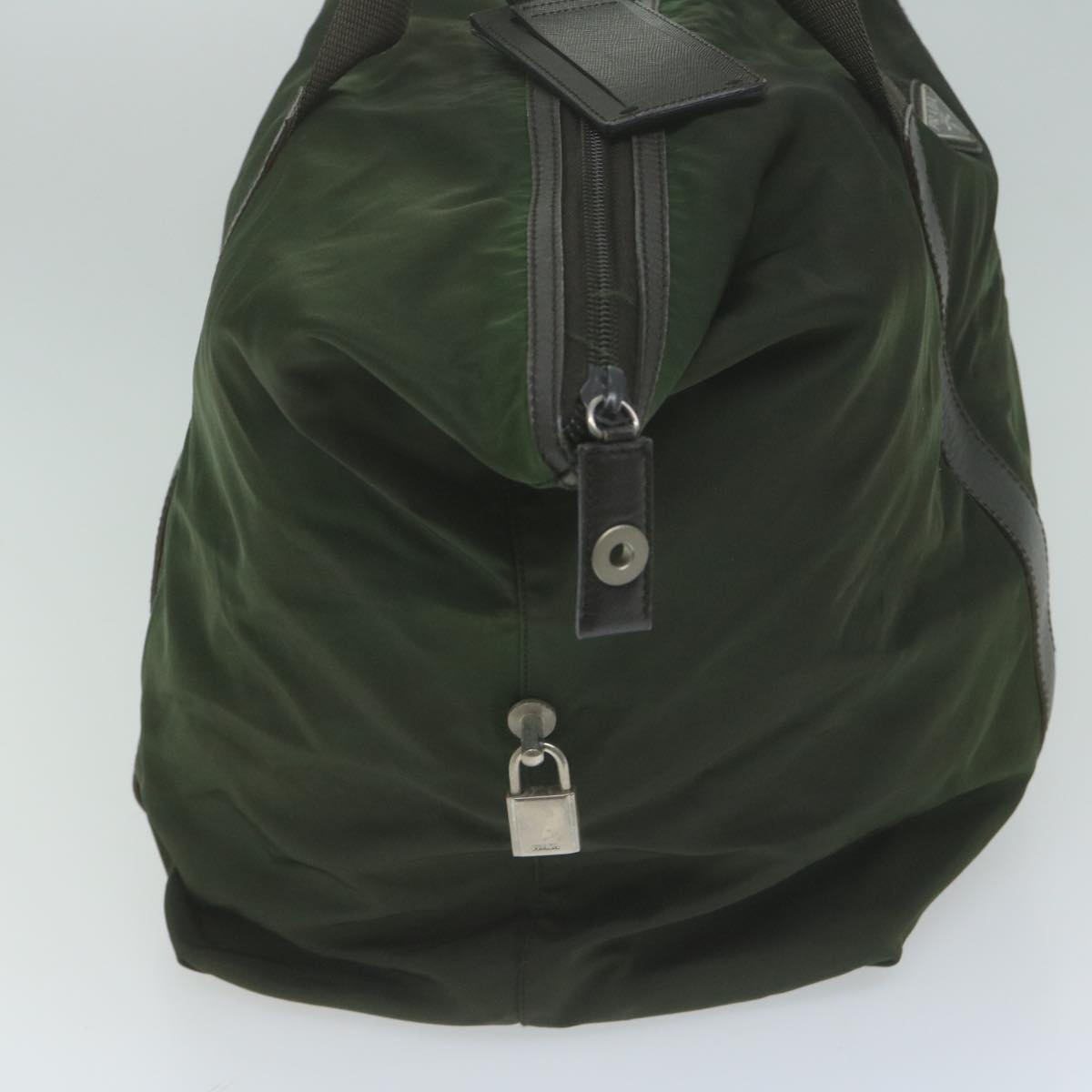 PRADA Boston Bag Nylon Green bs11886