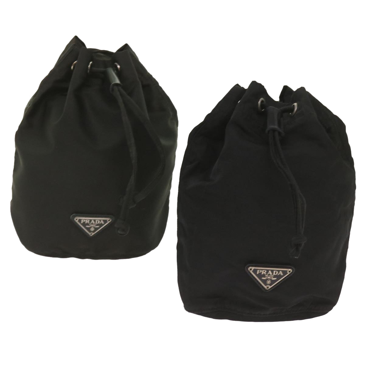 PRADA Pouch Nylon 2Set Black Green  bs11957