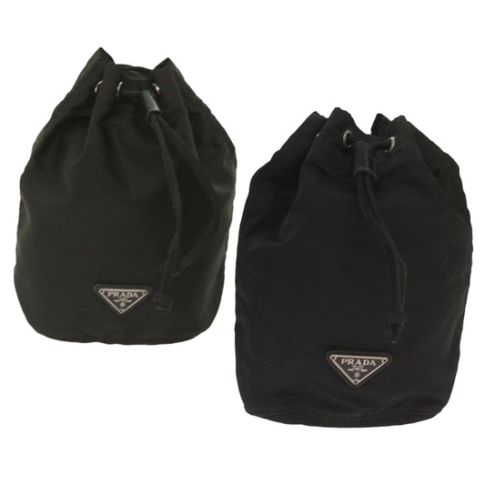 PRADA Pouch Nylon 2Set Black Green  bs11957