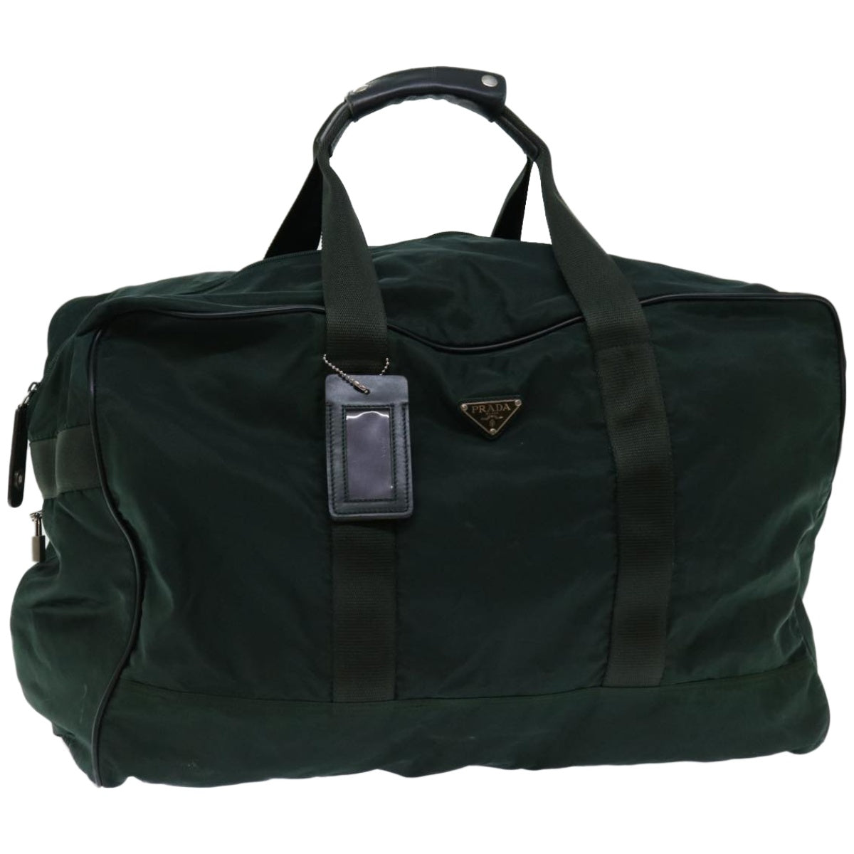 PRADA Boston Bag Nylon Green  bs12158