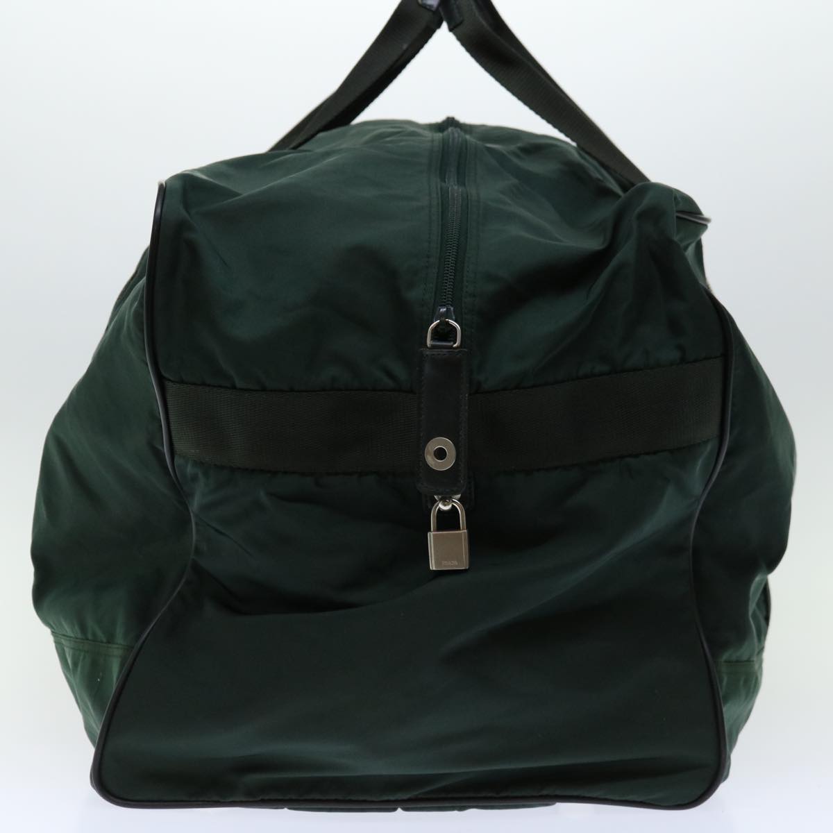 PRADA Boston Bag Nylon Green  bs12158