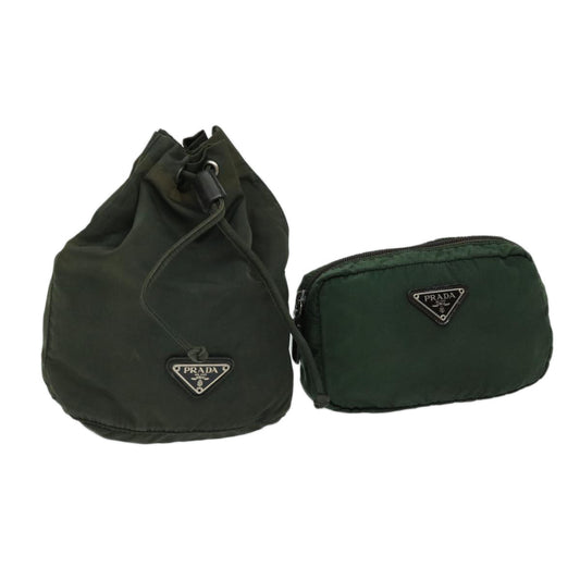 PRADA Pouch Nylon 2Set Green  bs12307