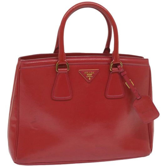 PRADA Hand Bag Leather Red  bs12371