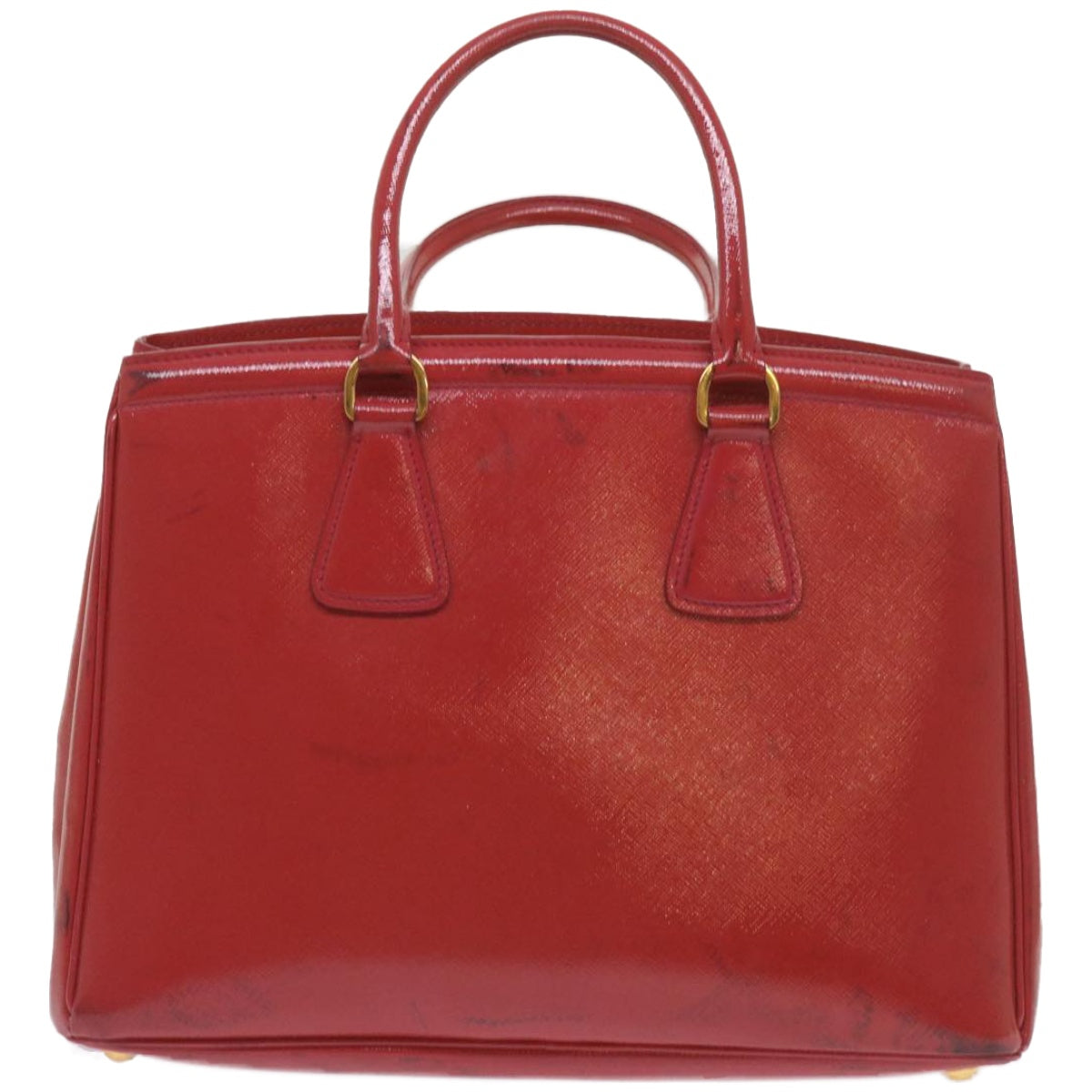 PRADA Hand Bag Leather Red  bs12371