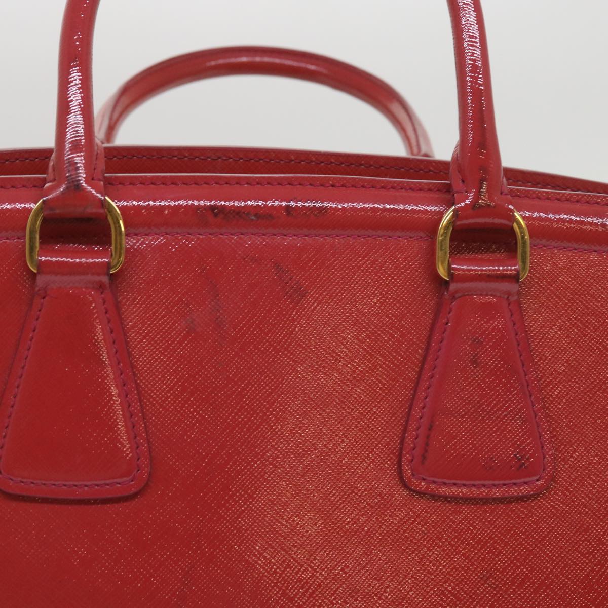 PRADA Hand Bag Leather Red  bs12371