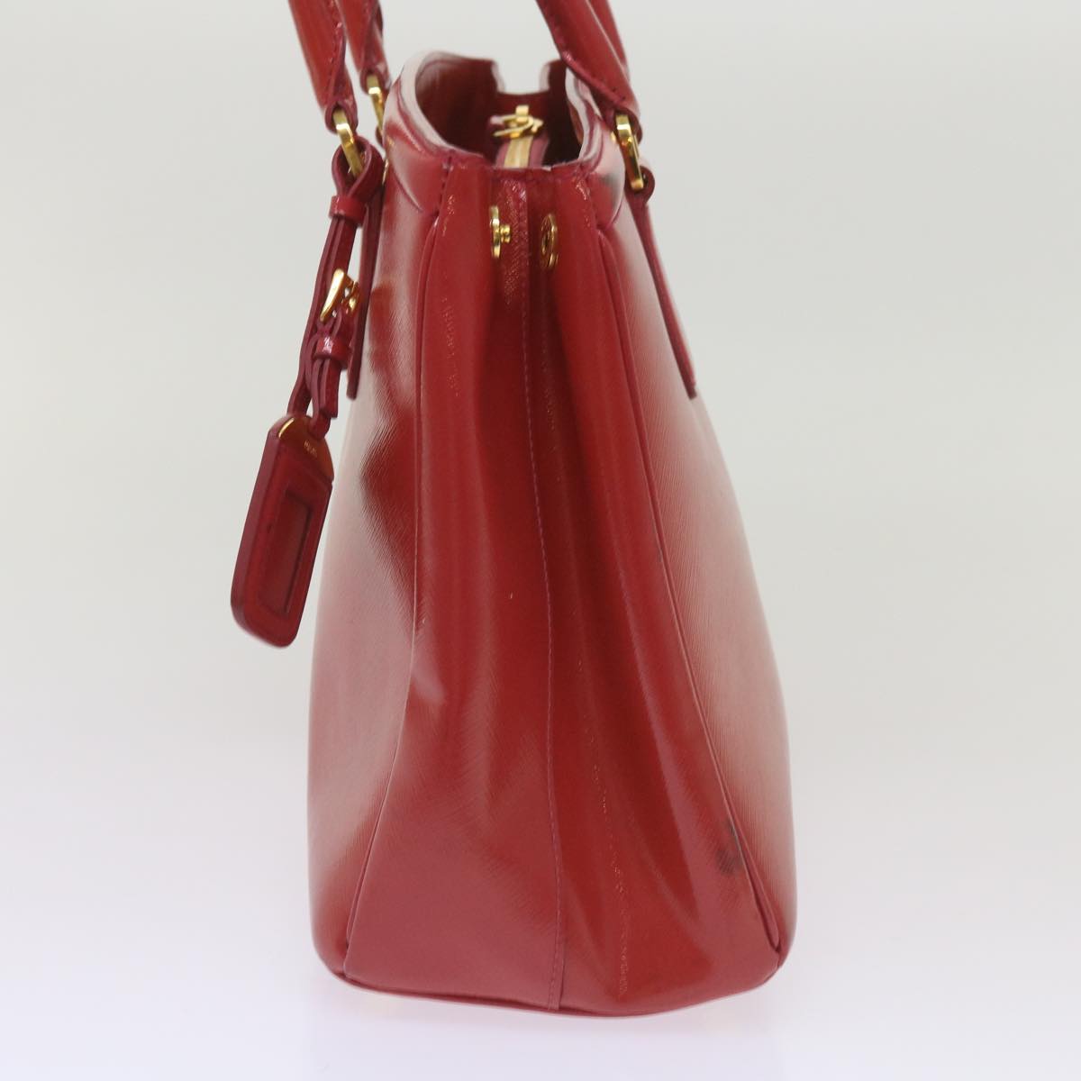 PRADA Hand Bag Leather Red  bs12371