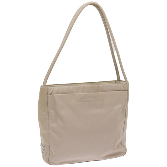 PRADA Hand Bag Nylon Beige  bs12390