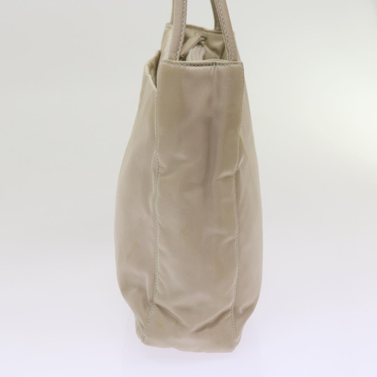 PRADA Hand Bag Nylon Beige  bs12390