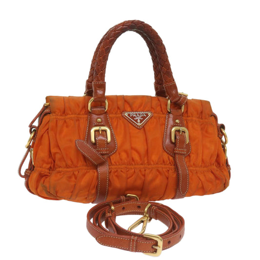 PRADA Hand Bag Nylon 2way Orange  bs12509