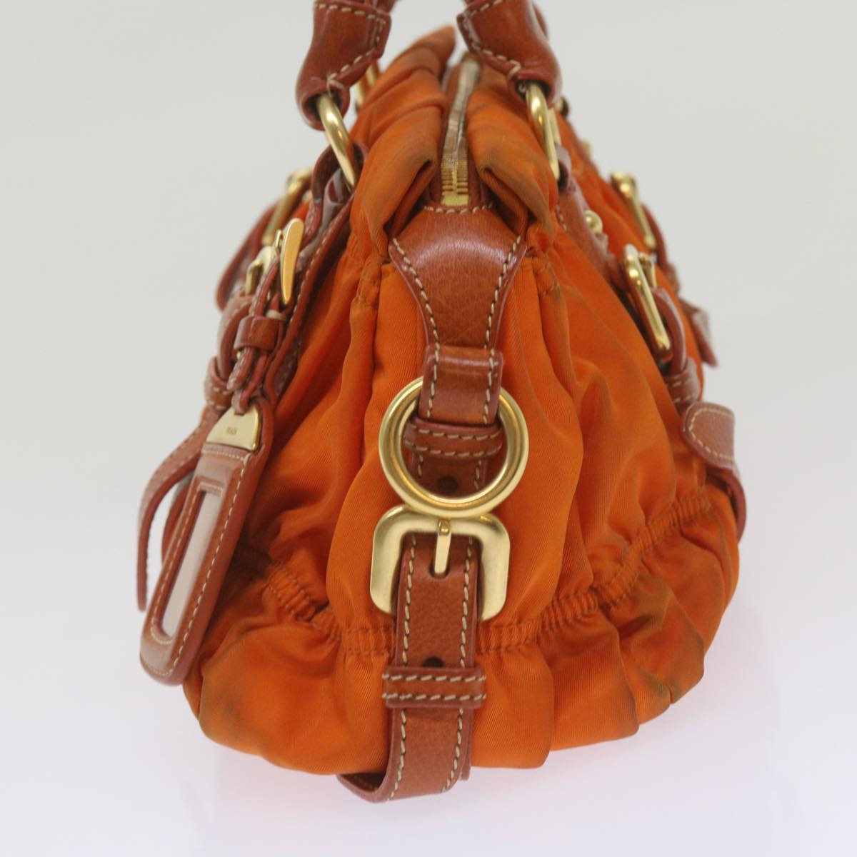 PRADA Hand Bag Nylon 2way Orange  bs12509