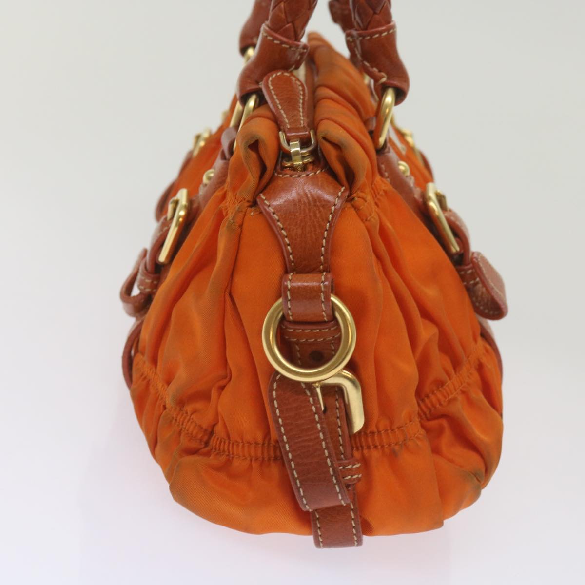 PRADA Hand Bag Nylon 2way Orange  bs12509
