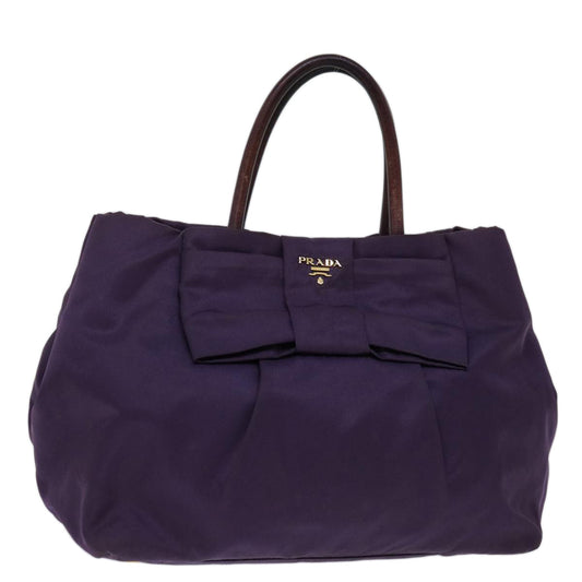 PRADA Hand Bag Nylon Purple  bs12547