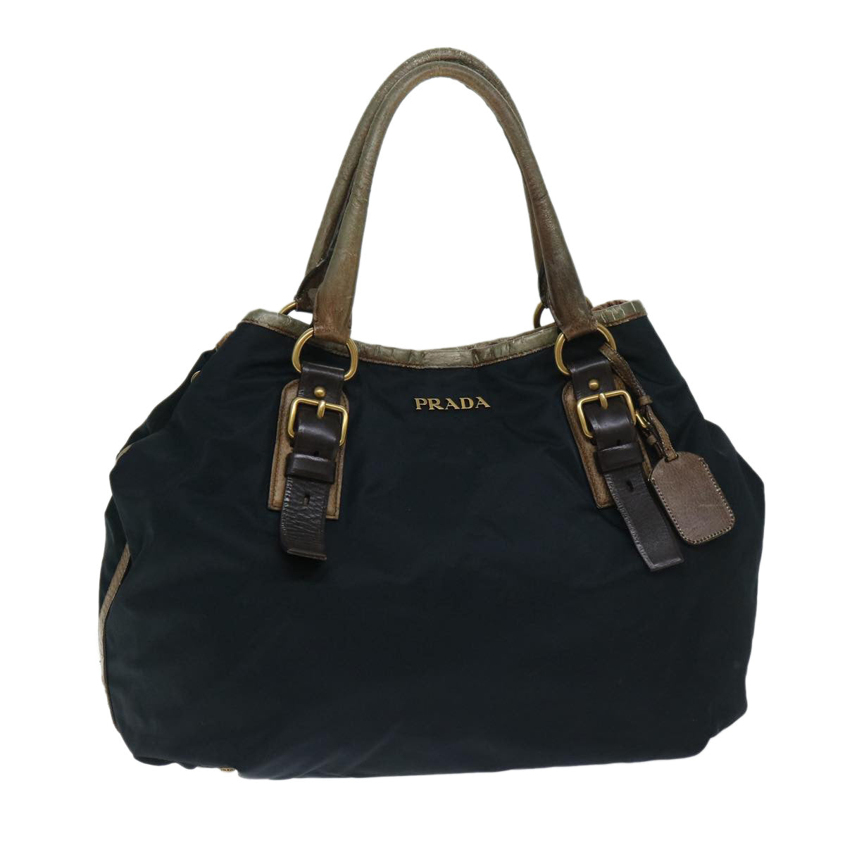 PRADA Hand Bag Nylon Navy  bs12612