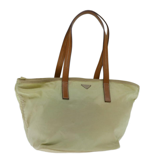 PRADA Tote Bag Nylon Beige  bs12616