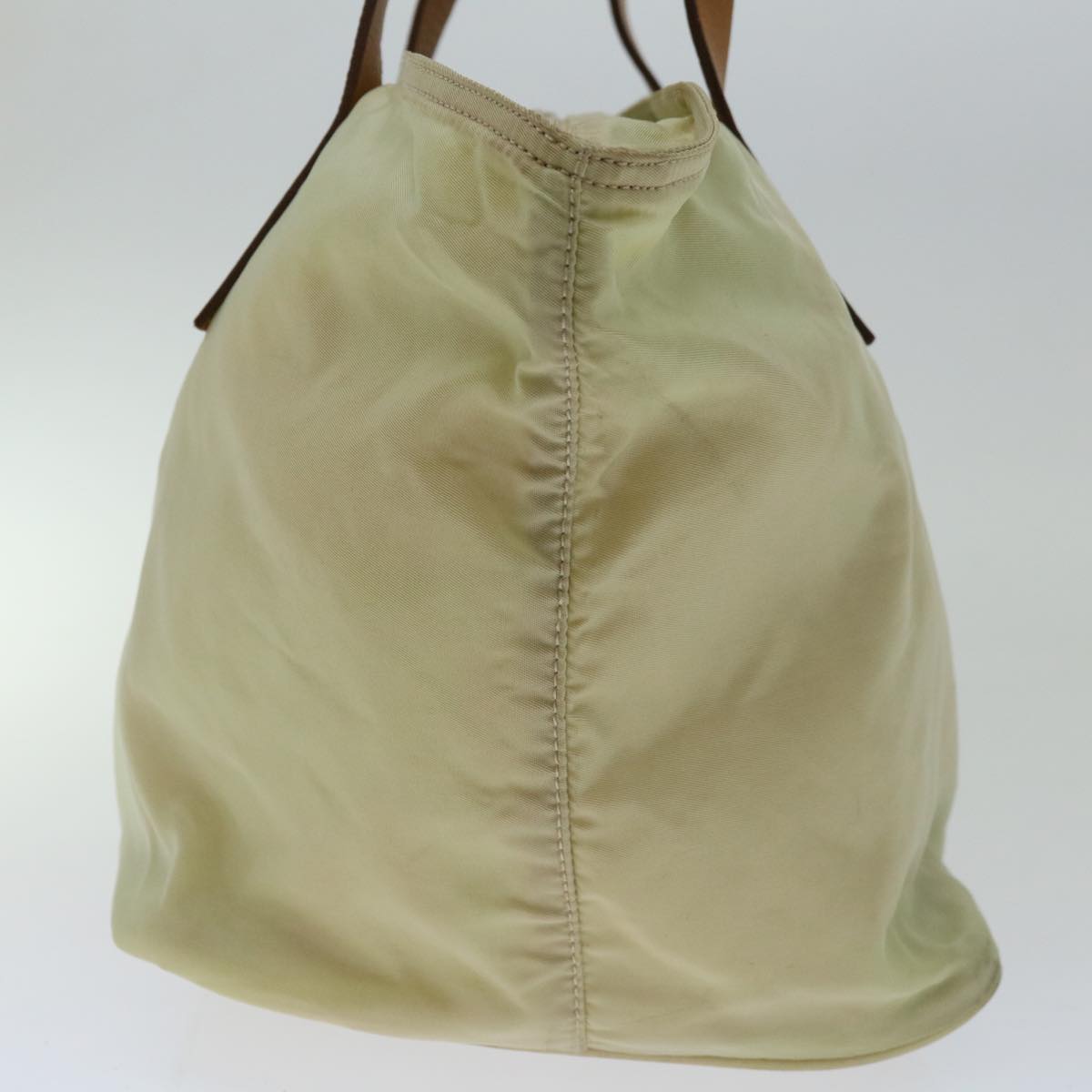PRADA Tote Bag Nylon Beige  bs12616