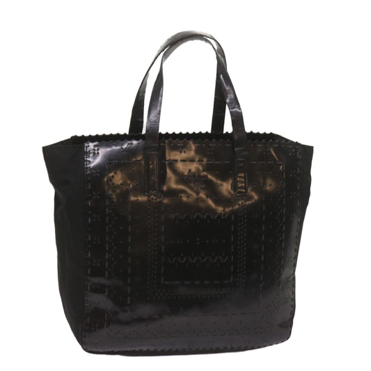PRADA Hand Bag Nylon Leather Black  bs12637