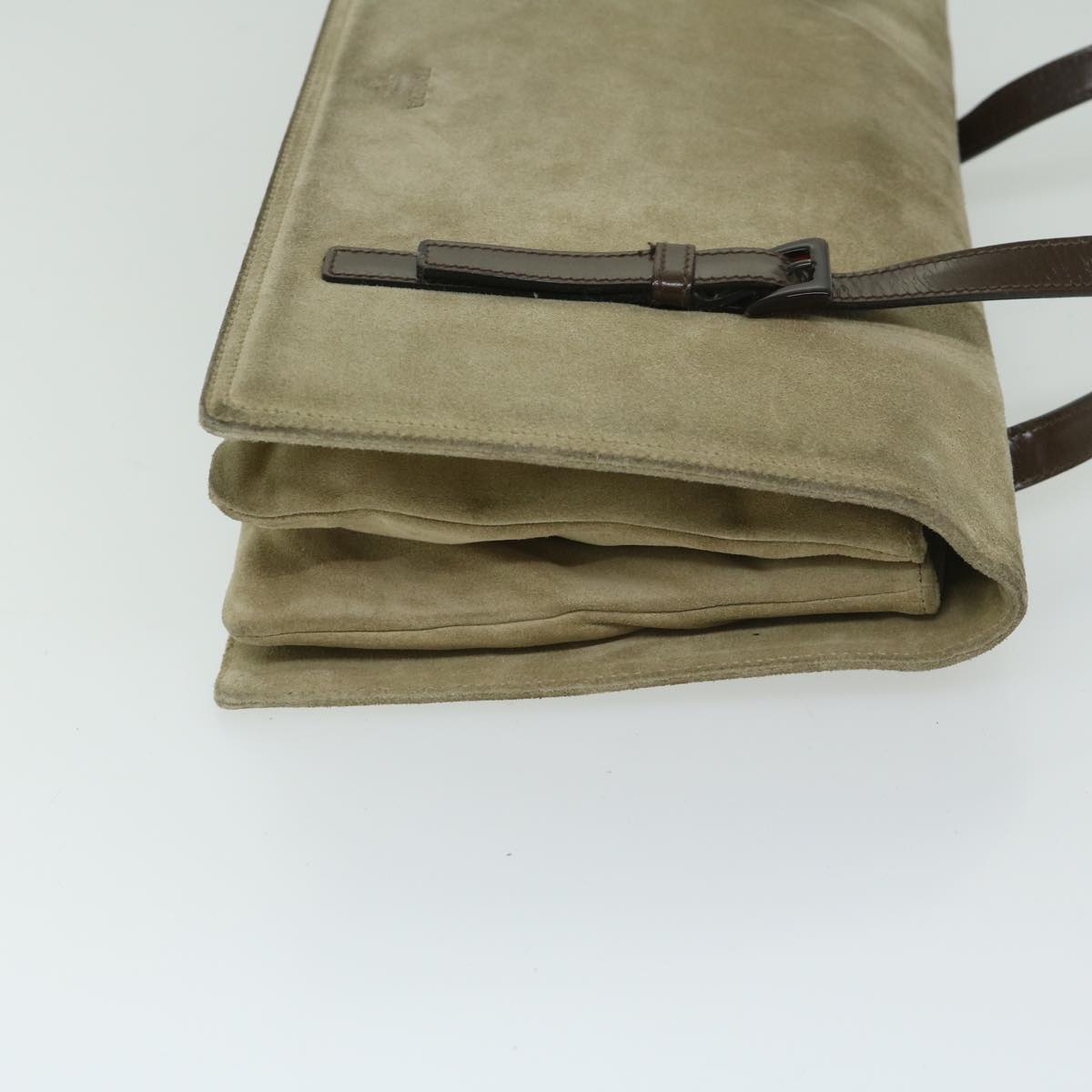PRADA Shoulder Bag Suede Beige  bs12638