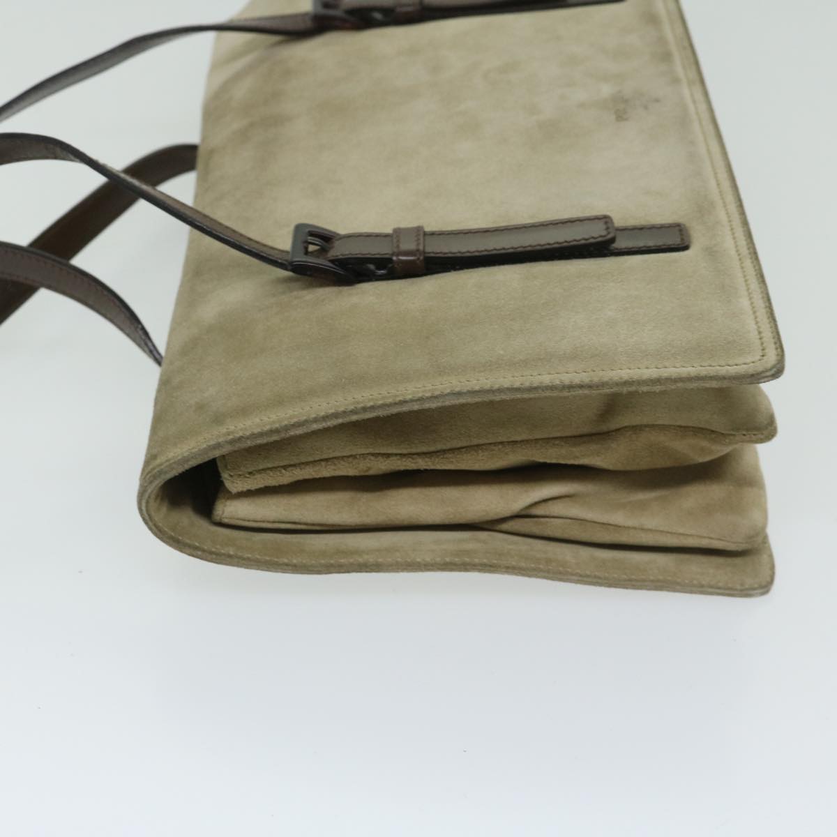 PRADA Shoulder Bag Suede Beige  bs12638