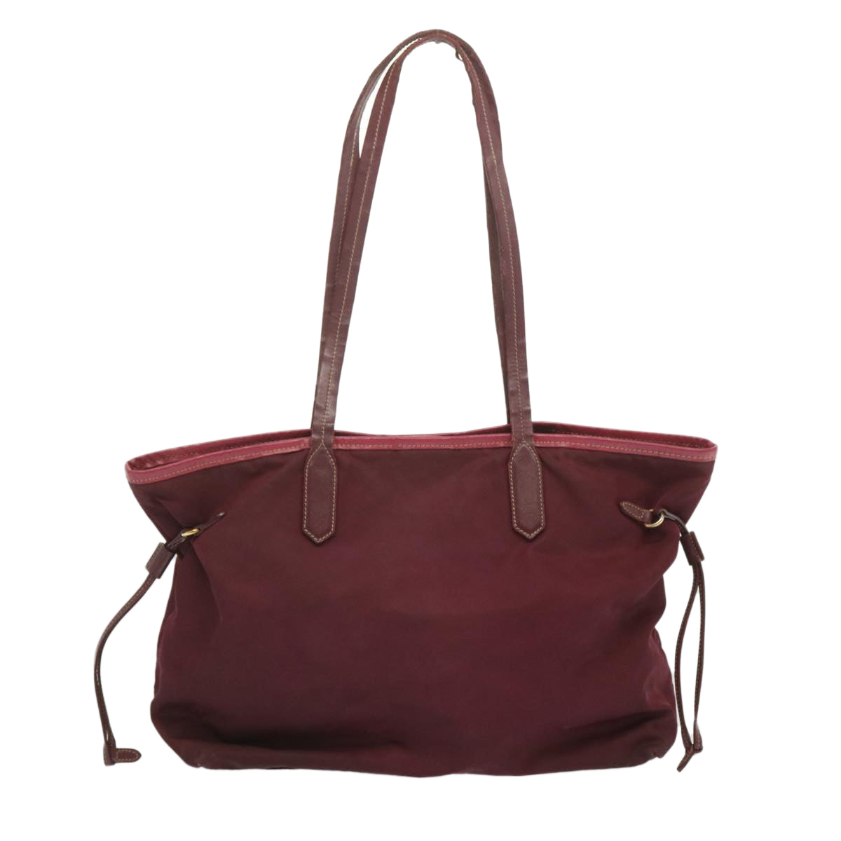 PRADA Tote Bag Nylon Wine Red bs12805