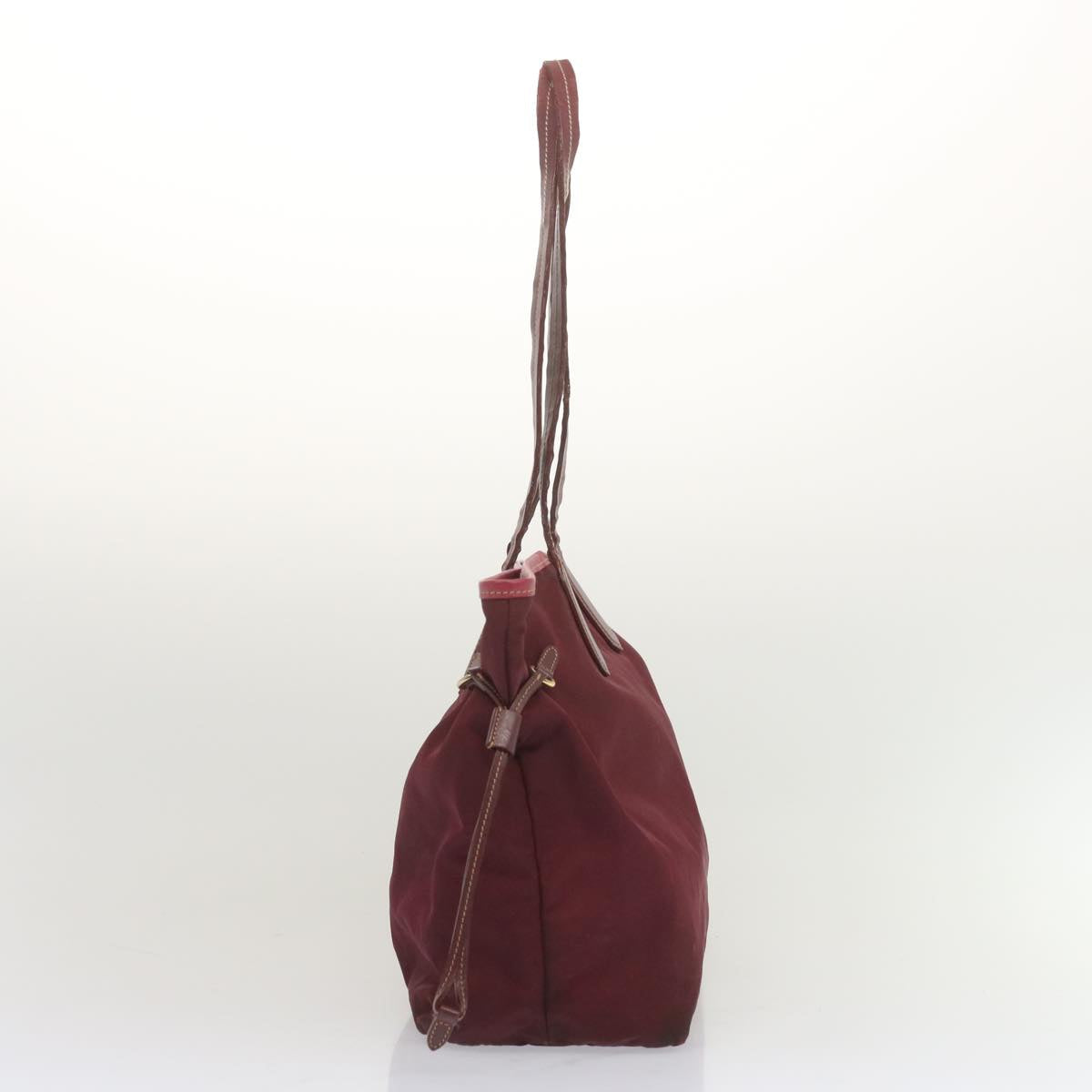 PRADA Tote Bag Nylon Wine Red bs12805