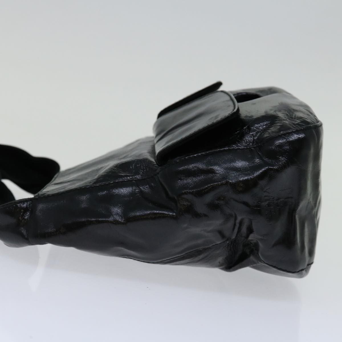 PRADA Hand Bag Patent leather Black bs12820