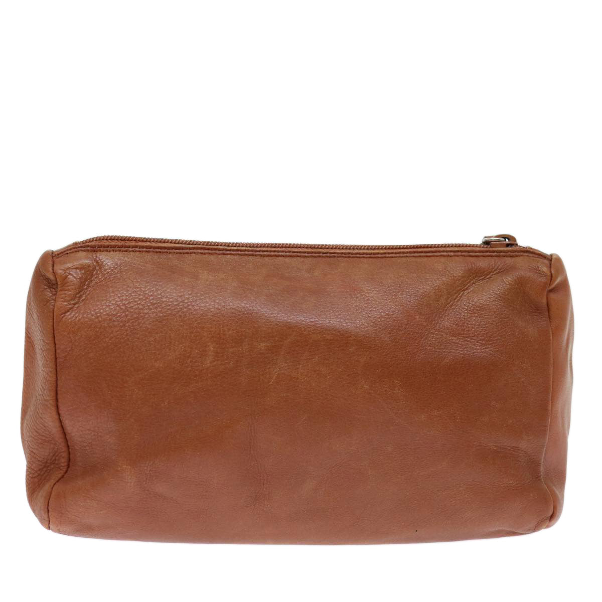 PRADA Pouch Leather Brown bs12821