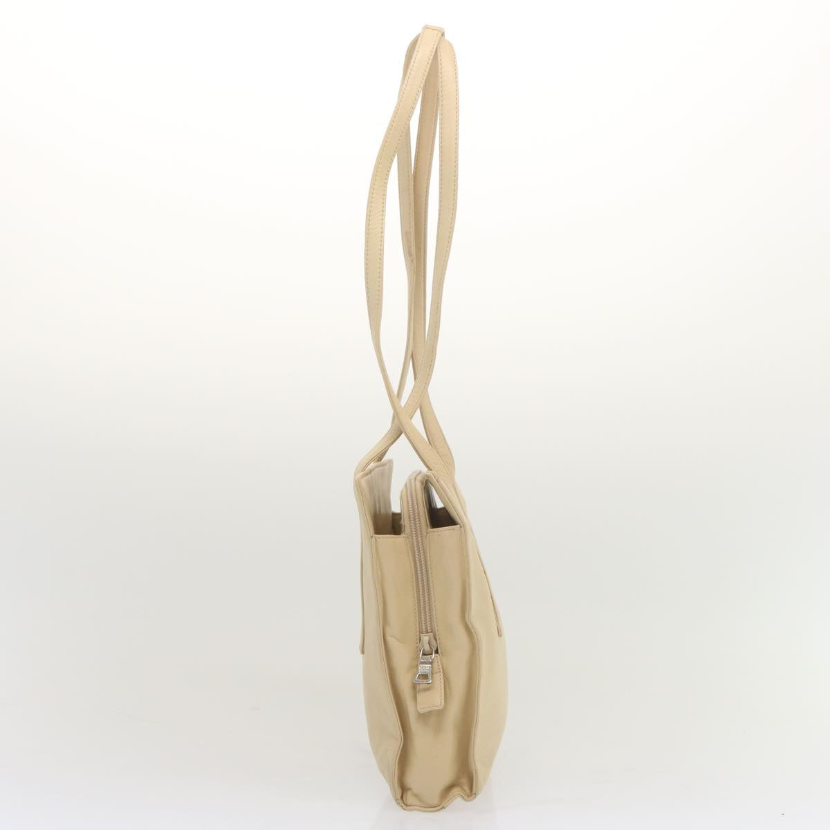 PRADA Shoulder Bag Leather Beige bs12822