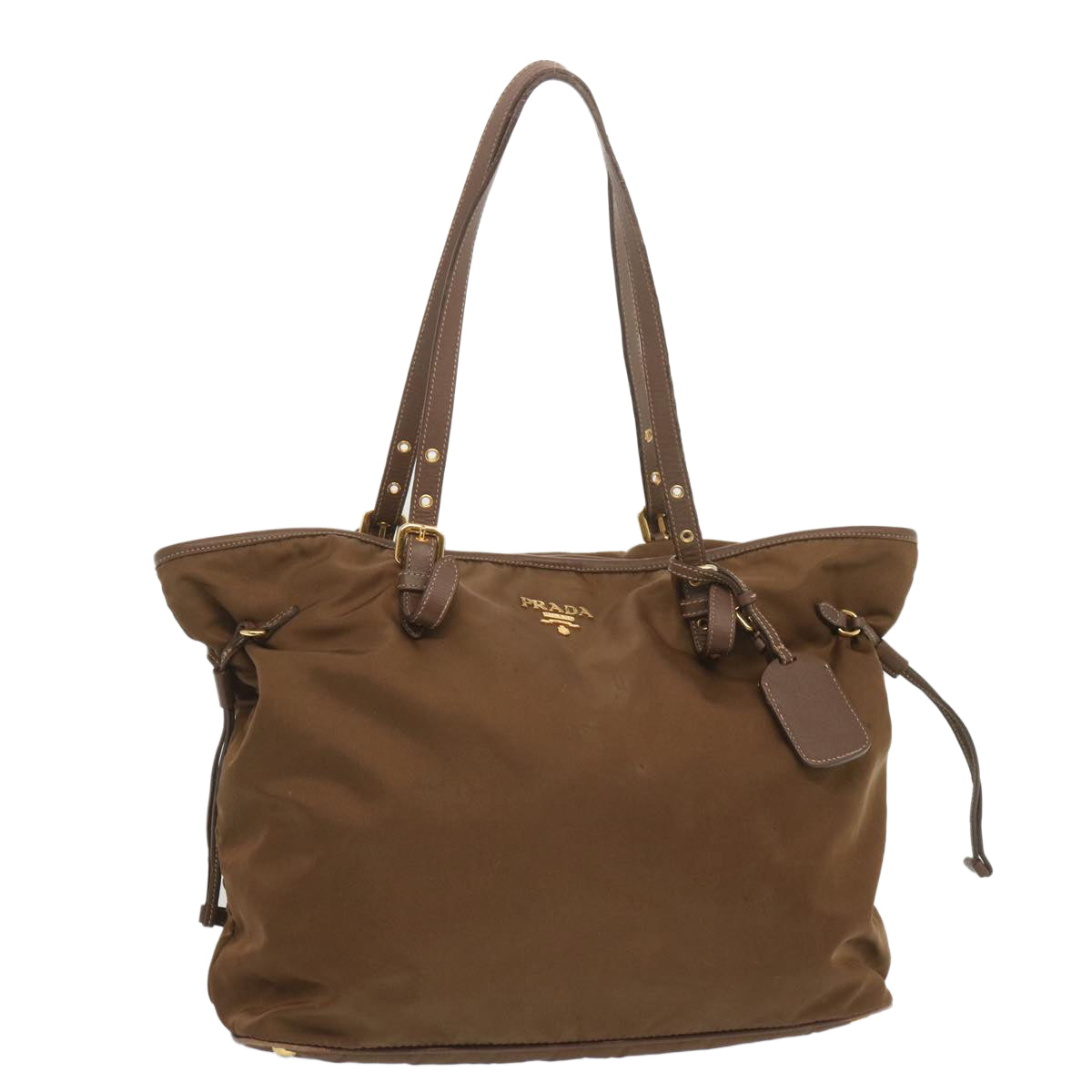 PRADA Tote Bag Nylon Brown bs12834