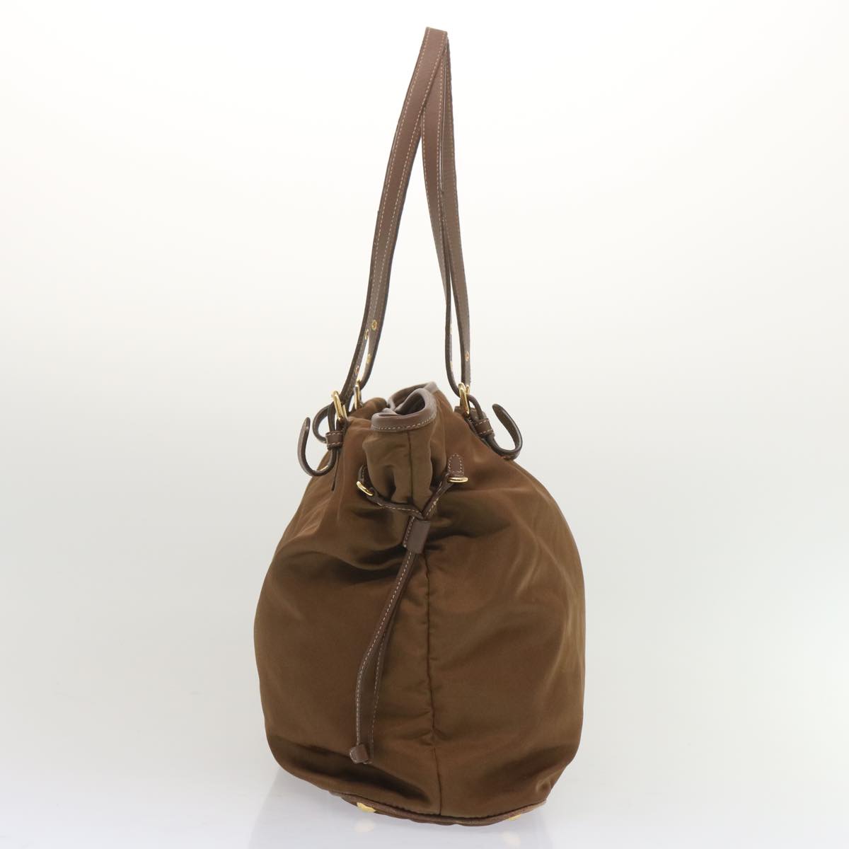 PRADA Tote Bag Nylon Brown bs12834