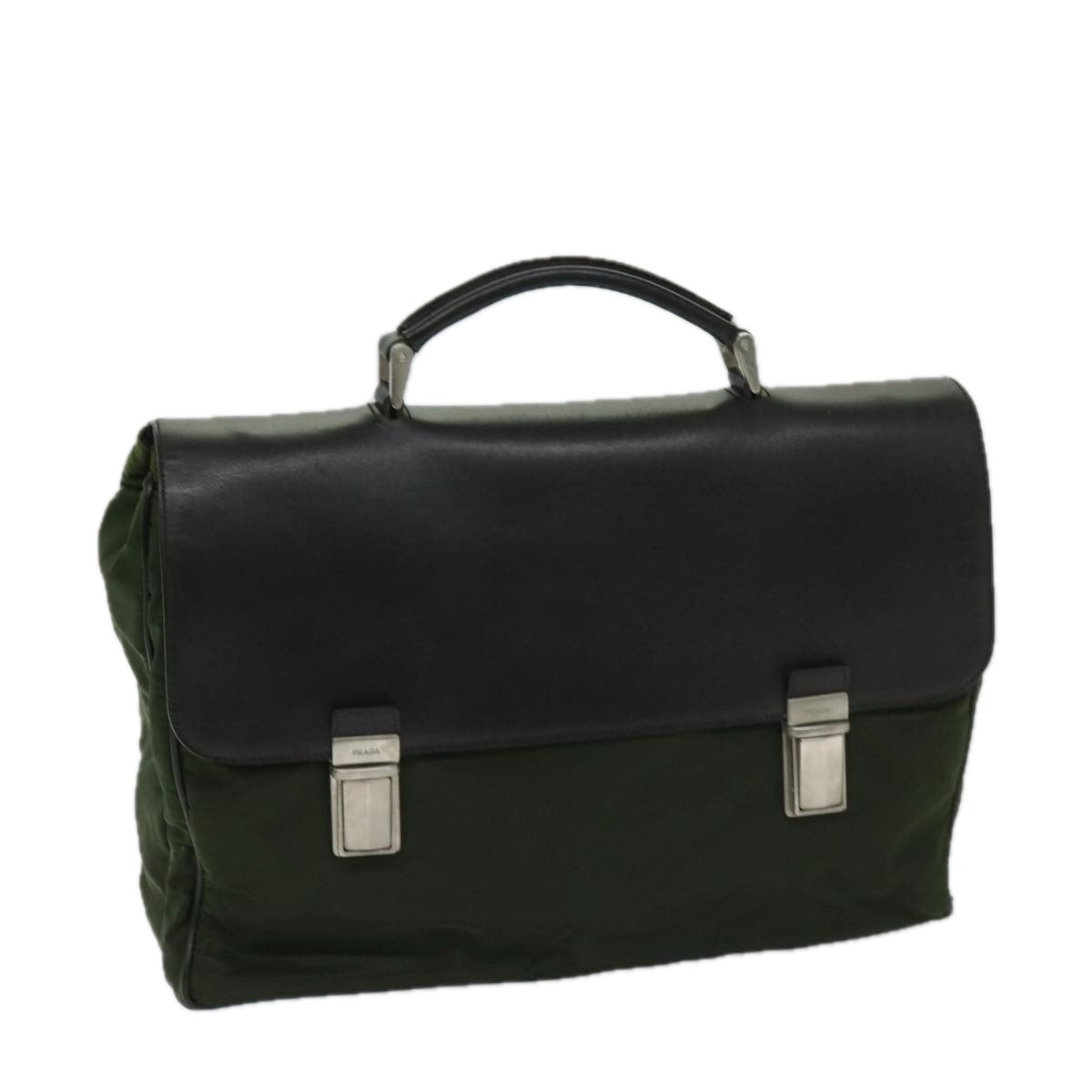 PRADA Business Bag Nylon Khaki  bs12836