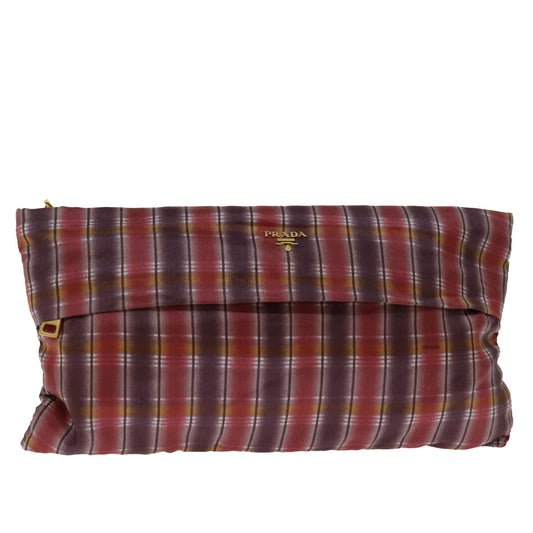 PRADA Clutch Bag Nylon Red  bs12868