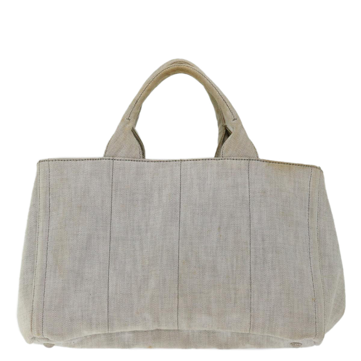 PRADA Bijoux Canapa MM Hand Bag Canvas Gray  bs12914
