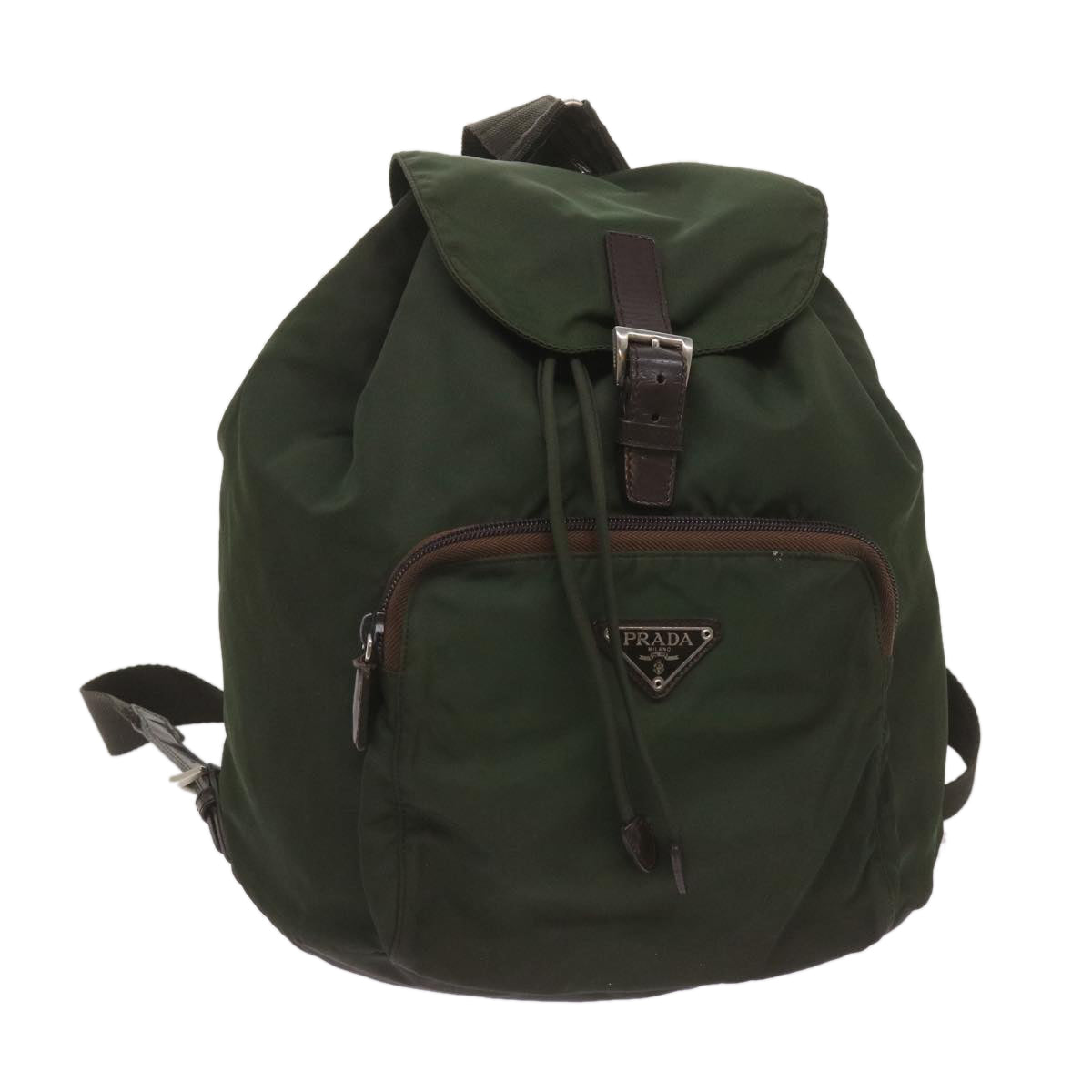 PRADA Backpack Nylon Khaki  bs12919