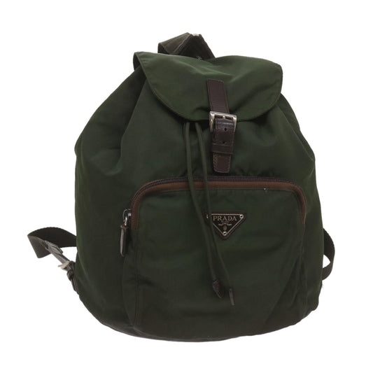 PRADA Backpack Nylon Khaki  bs12919