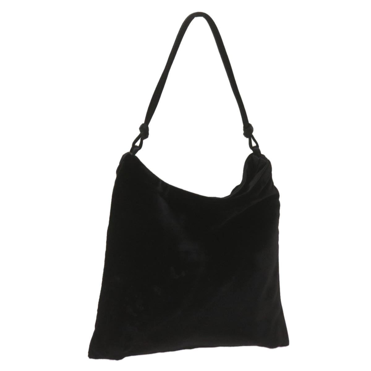 PRADA Hand Bag Velor Black  bs12921