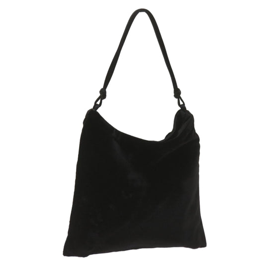 PRADA Hand Bag Velor Black  bs12921