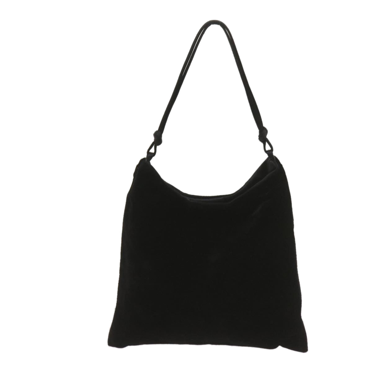 PRADA Hand Bag Velor Black  bs12921
